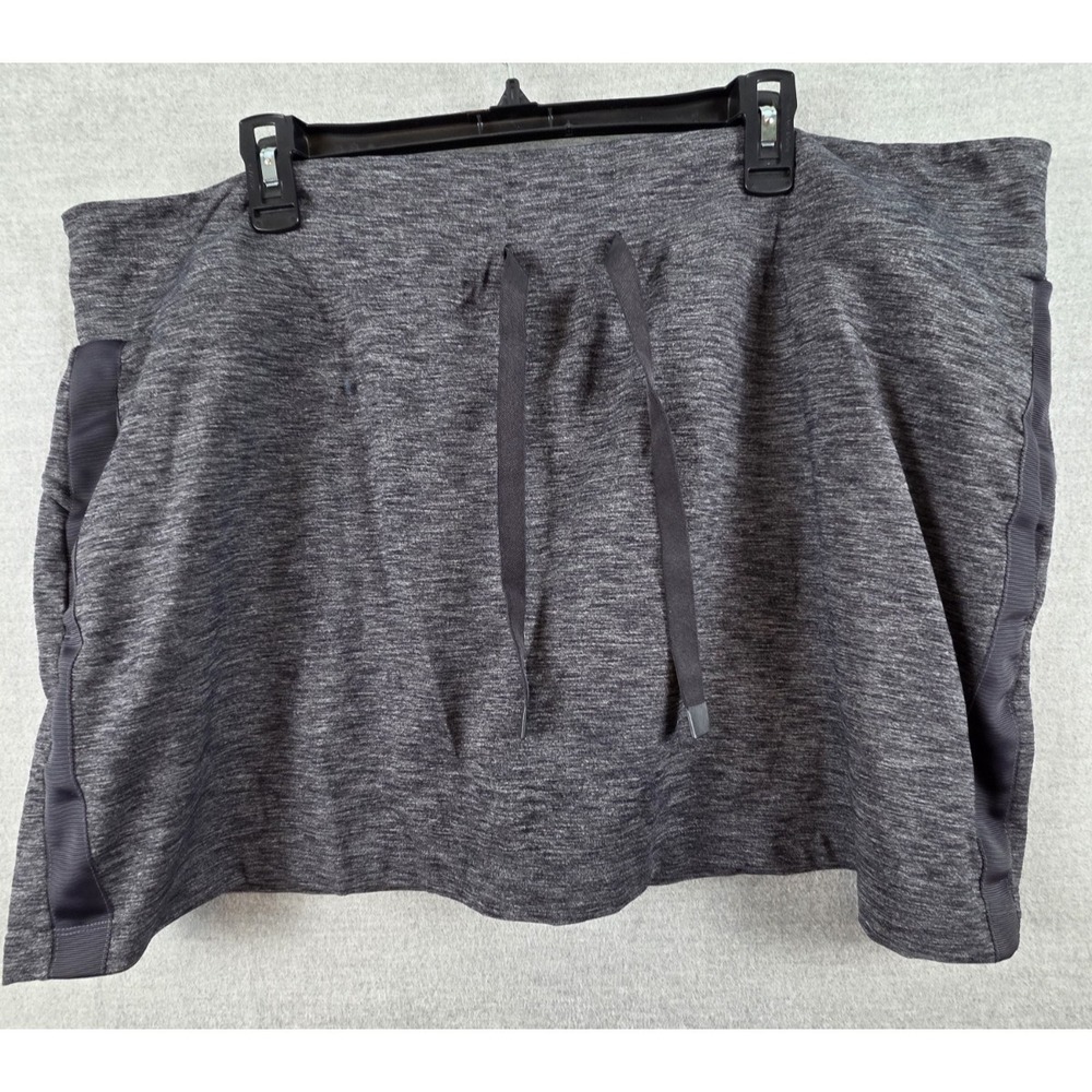 Athleta 2X Skirt Skort Metro Downtown Solid Heather Gray Golf Tennis Knit Active